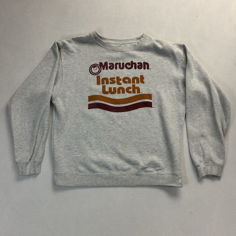 Maruchan Instant Lunch Graphic Sweatshirt Men's Large Heather Gray Ramen Noodle